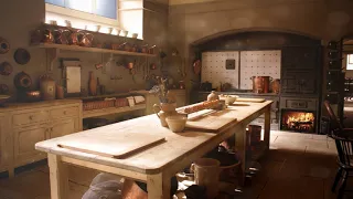 Ambience/ASMR: Downton Abbey (Edwardian Manor House) Kitchen, 5 Hours