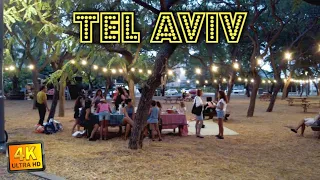 Pleasant Saturday evening in north Tel Aviv | 4K Virtual walking