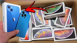 FOUND IPHONE 13 PRO MAX!! APPLE STORE DUMPSTER DIVING JACKPOT!! OMG!! BLUE IPHONE 13 PRO MAX