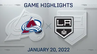 NHL Highlights | Avalanche vs. Kings - Jan. 20, 2022