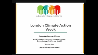 London Climate Action Week: the Adaptation Action & Research sandbox