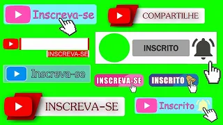 Green Screen Inscreva-se [PACK] Deixe o Like, Ative o Sininho, Tumblr / Chroma key, Fundo Verde