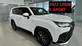 2022 LEXUS LX600 F-SPORT IN WHITE WITH RED INTERIOR