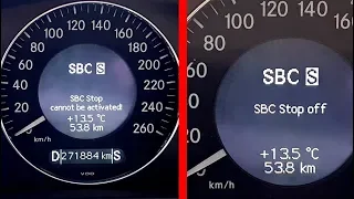 Hidden Function SBC Stop on Mercedes W211, W219 / SBC Stop in Mercedes W211