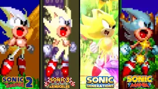 Classic Super Sonic Evolution(1992-2020) Side by Side Comparison