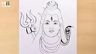 Mahashivratri Bholenath easy drawing@TaposhiartsAcademy