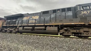 GE ET44AC start up-NS3677 at Auburn, Ca