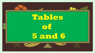 Table of 5 and 6 | Multiplication of 5 and 6 | @AlagPadhai