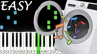Samsung Washing Machine Theme | EASY PIANO TUTORIAL + SHEET MUSIC by Andantino [4K]