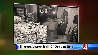 Thieves leave trail of destruction