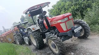 Swaraj 969 4wd CRDI engine eit trali juta chalbaitha hua tu