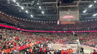 Olympiacos fans setting the tone inside the Zalgirio Arena