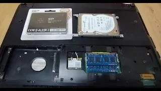 Asus k53sd, установка SSD и замена DVD на HDD.