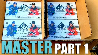 16 BOXES! - 19/20 SP Authentic Hockey Master Case Break Part 1