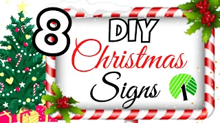 8 GORGEOUS DIY Christmas Signs/Dollar Tree Christmas DIY 2022/Easy Christmas Crafts