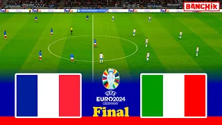 FRANCE vs ITALY - Final UEFA Euro 2024 - Full Match All Goals | eFootball PES Gameplay PC