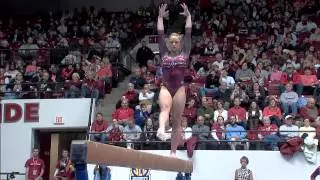 Alabama Gymnastics: Kaityn Clark on the Balance Beam against Georgia