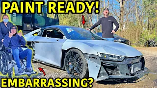 Rebuilding A Wrecked 2020 TWIN TURBO Audi R8 Part 9!!!
