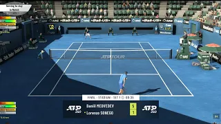 Daniil Medvedev VS Lorenzo Sonego | Adelaide | Tennis Elbow 4 | CPU vs CPU Simulation