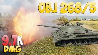 Obj 268/5 - 3 Kills 9.7K DMG - Elastic! - World Of Tanks