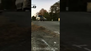 Car LAUNCHES Over Train Track