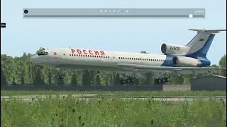 Моя посадка Ту-154 во Внуково. #tupolev154 #swiss001butter, #butter