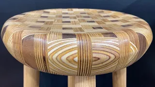 Woodturning - Woven Plywood Stool