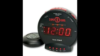 Sonic Bomb Dual Extra Loud Alarm Clock with Bed Shaker - Wake With A Shake!