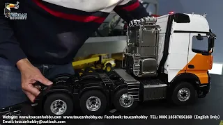 1/14 RC LESU 8*8 Metal Chassis Benz Truck HerculesCab, 3speed, diff lock, light & sound, smoking.