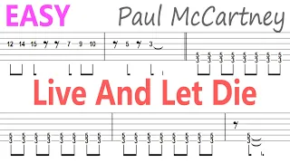 Paul McCartney - Live And Let Die Guitar Solo Tab+BackingTrack