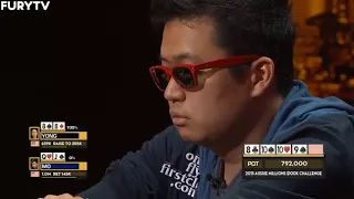 Amazing Poker Hand - QUADS Vs STRAIGHT