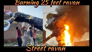 We Made Biggest ravan in at home  ( burning a ravan ) full crowd 😨#goutam #ravan #burningravan #ram
