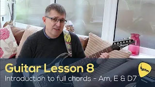 Electric Guitar Lesson 8 Review - MY NEMESIS RETURNS, Its all about Full Chords -with CHORD DIAGRAMS