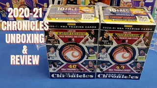 2020 -21 PANINI CHRONICLES BASKETBALL BLASTER BOX UNBOXING AND REVIEW