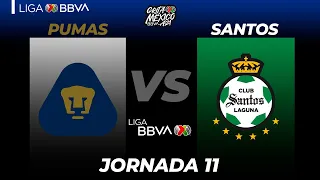 Resumen y Goles | Pumas vs Santos | Liga BBVA MX - Grita México A21 - Jornada 11