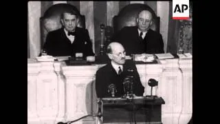 CLEMENT ATTLEE ADDRESSES CONGRESS - SOUND