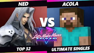 Let's Make Moves Miami - Ned (Sephiroth) Vs. acola (Steve) SSBU Ultimate Tournament