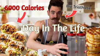 6000 Calorie Day in The Life | Pro Triathlete Diet + Training