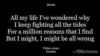 Storm-lyrics-victor crone-Estonia