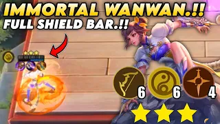 WANWAN FULL BAR SHIELD.!! IMMORTAL COMBO.!! MAGIC CHESS MOBILE LEGENDS