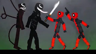 Deadpool Team vs Venom Team in People Playground