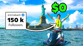 Surviving 24 HOURS in NYC Only Using 150k Instagram Followers
