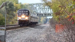 Amtrak engine 709 headed east to Rochester NY (P32AC-DM)