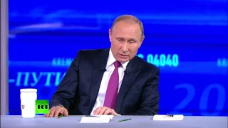 Путин ответил на блиц опрос в завершении прямой линии