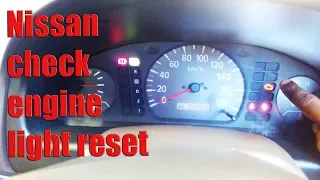 How to find error code & reset Nissan 1998 2009 car without scanner