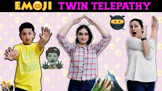 EMOJI TWIN TELEPATHY | Family Comedy Challenge | Emoji Challenge 5 | Aayu and Pihu Show