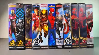 unboxing toys hasbro,marvel avengers,spiderman,ironman captain america,valcon,black panther,wolferin