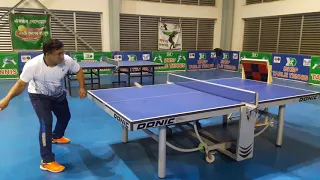 Table tennis practice with return board