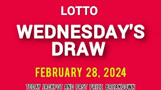 The National Lottery Lotto drawing  for Wednesday 28 February 2024
