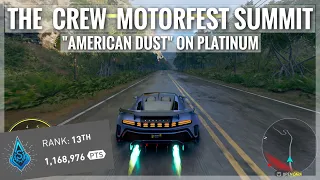 The Crew Motorfest Live Summit “American Dust” Top 1% Tutorial (Platinum)